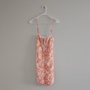 Stylish Orange Swirl Women's Dress
